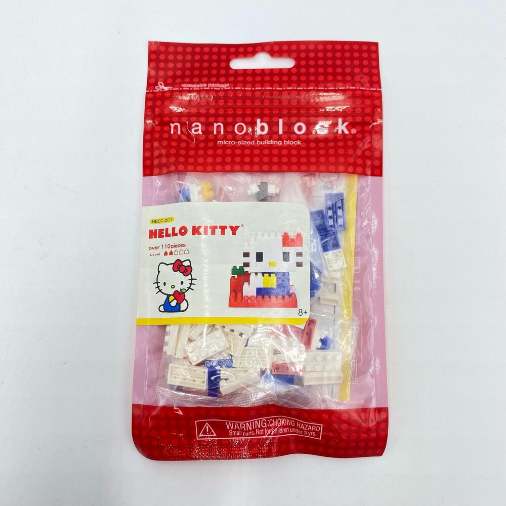 NanoBlock Hello Kitty 110+ Pieces Micro-Sized Building Blocks Ages 8+